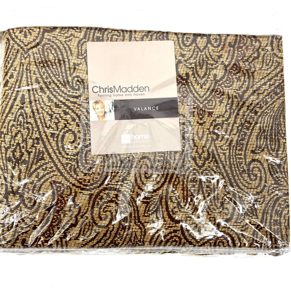 Vintage Chris Madden Mansfield Tailored Valance 80" x 18" NIP